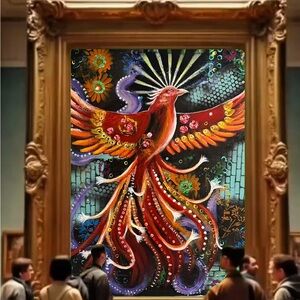 Vibrant Phoenix Canvas Art